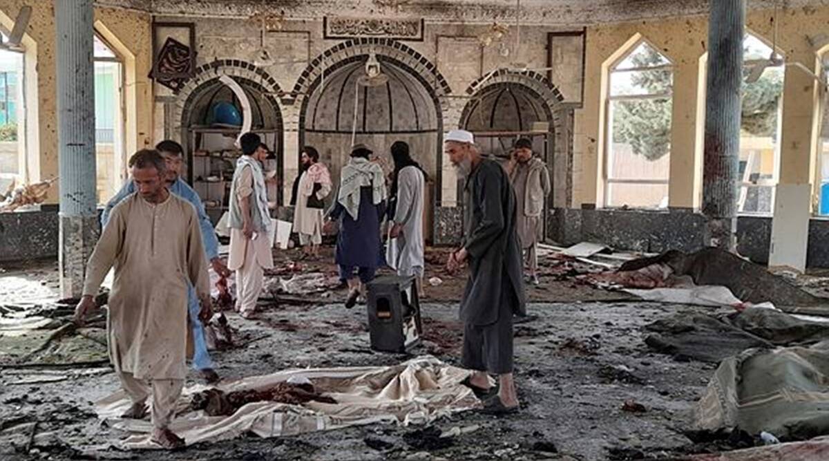 United States condemns suicide attack on Afghanistan mosque; says Afghans deserve a 'future free of terror'.