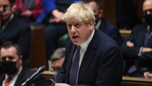 Britain PM Boris Johnson apologises in Parliament for attending lockdown party
