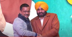 AAP on Tuesday announced Bhagwant Mann as the party’s chief ministerial candidate for the Punjab Assembly elections.