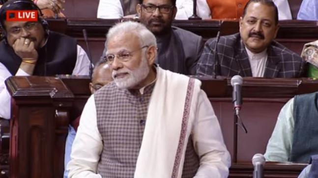 PM Narendra Modi addresses in the Parliament LSTV