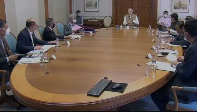 PM Modi holds a meeting on Ukraine crisis in New Delhi.