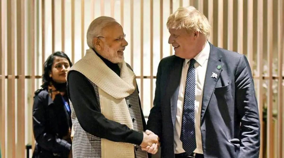 Prime Minister Narendra Modi with UK PM Boris Johnson (PTI/File)