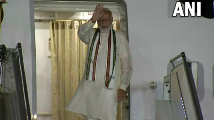Narendra Modi leaves for his visit of Europe. ANI